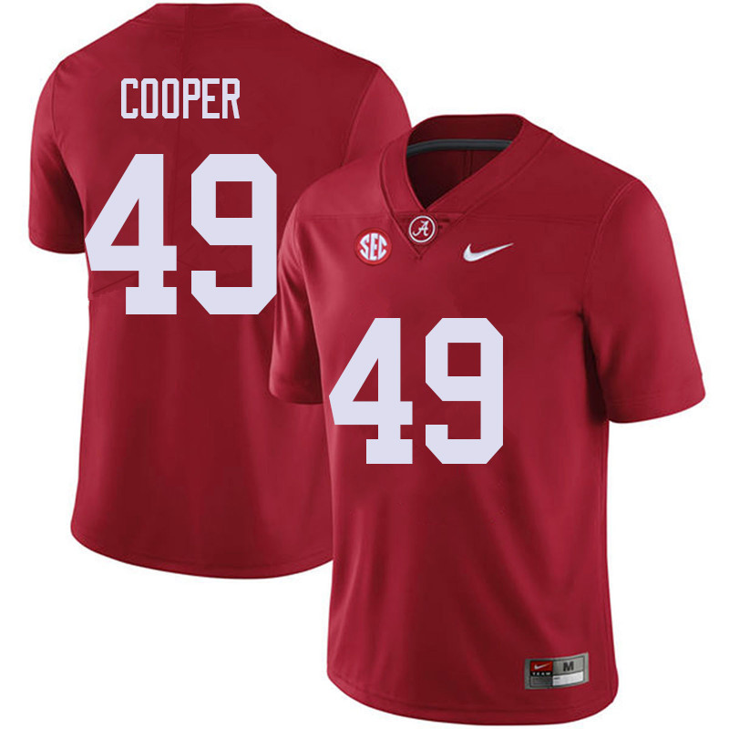 Men #49 William Cooper Alabama Crimson Tide College Football Jerseys Sale-Red